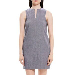 Theory Slit Linen Shift Dress